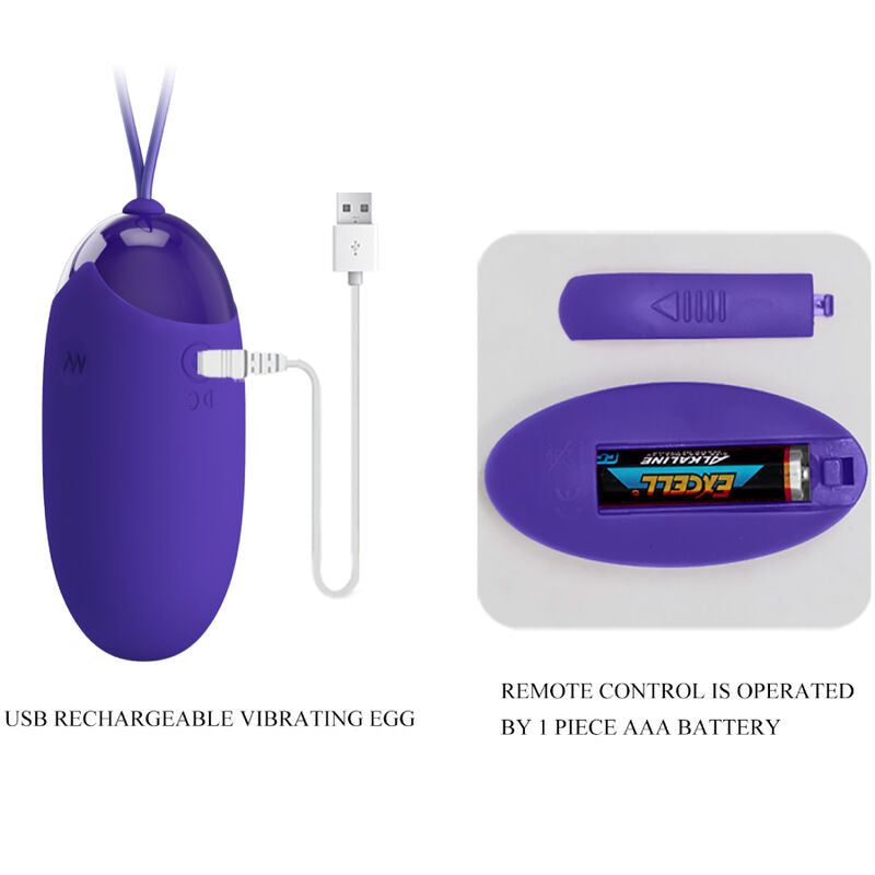 PRETTY LOVE - BERGER YOUTH VIBRATING EGG REMOTE CONTROL VIOLET