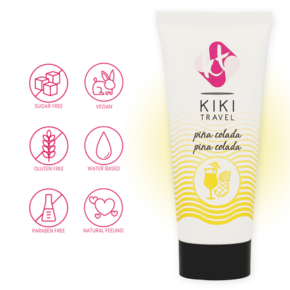 KIKÍ TRAVEL - PINEAPPLE FLAVOR LUBRICANT 50 ML