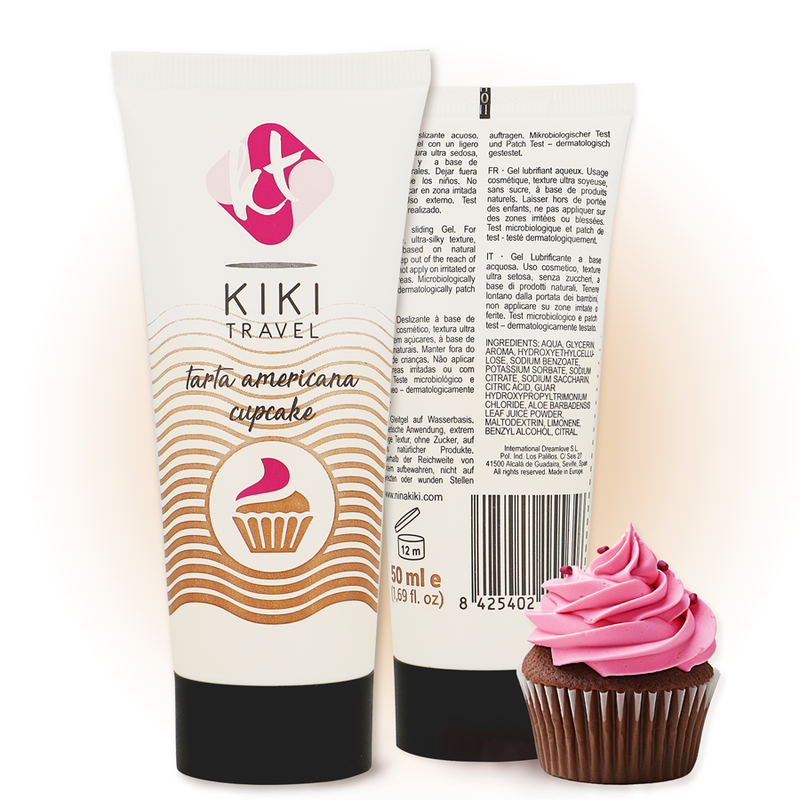 KIKÍ TRAVEL - AMERICAN PIE CUPCAKE FLAVOR SLIDING GEL 50 ML