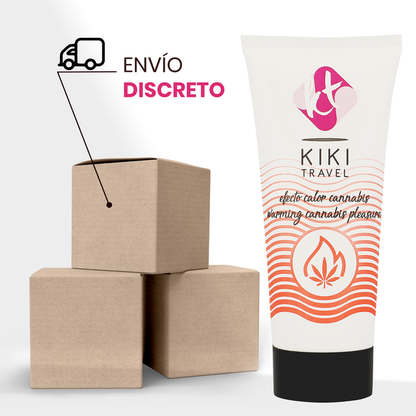 KIKÍ TRAVEL - CANNABIS FLAVOR SLIDING GEL WITH INTENSE HEAT EFFECT 50 ML