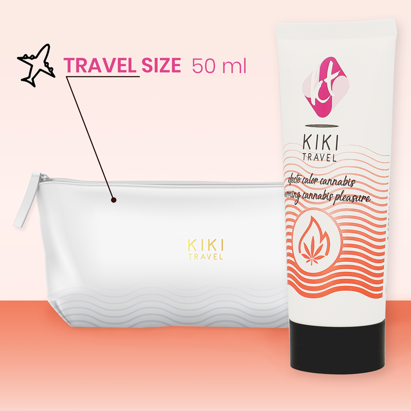 KIKÍ TRAVEL - CANNABIS FLAVOR SLIDING GEL WITH INTENSE HEAT EFFECT 50 ML