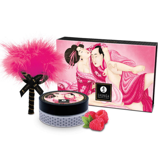 SHUNGA - RASPBERRY EDIBLE MASSAGE POWDER KIT