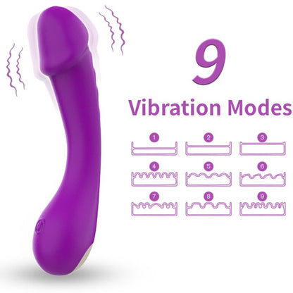 ARMONY - VIOLET SILICONE G-SPOT VIBRATING DILDO