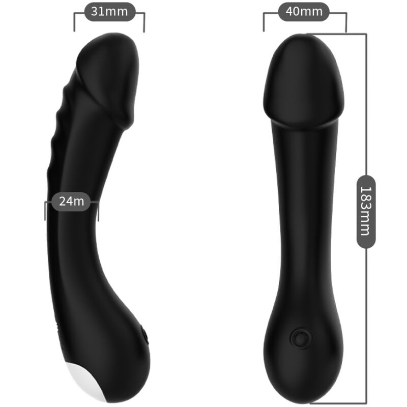 ARMONY - BLACK SILICONE G-SPOT VIBRATING DILDO