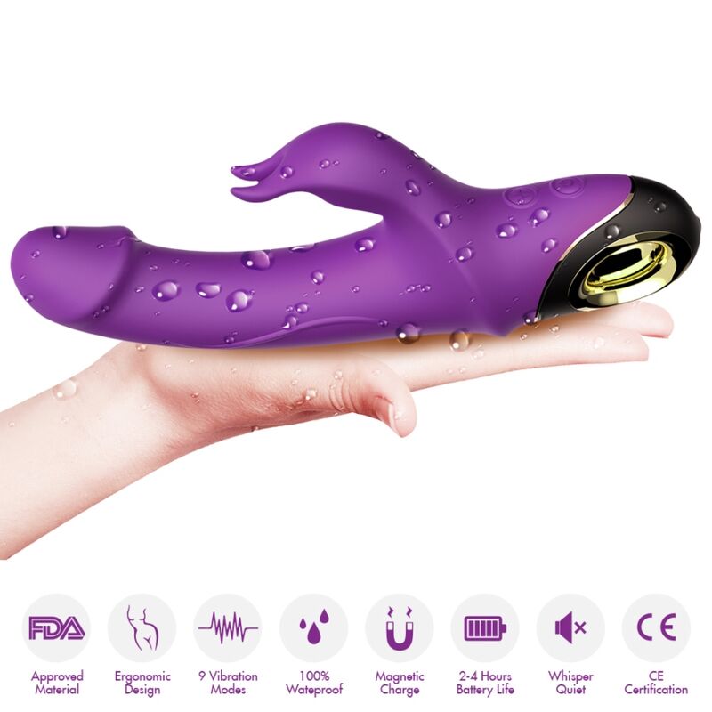 ARMONY - METEROR DILDO VIBRATOR RABBIT ROTATOR VIOLET