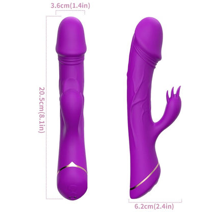 ARMONY - VIOLET SILICONE RABBIT VIBRATING DILDO