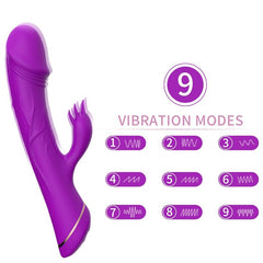 ARMONY - VIOLET SILICONE RABBIT VIBRATING DILDO