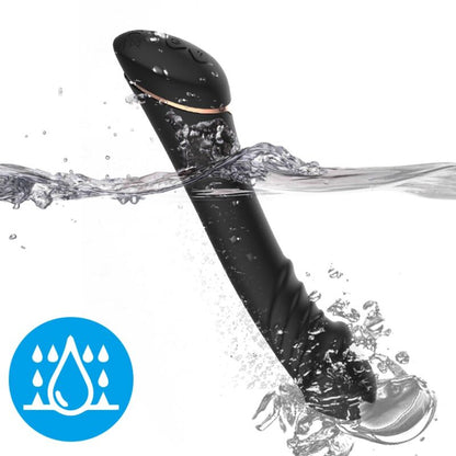 ARMONY - BLACK SILICONE VIBRATING DILDO