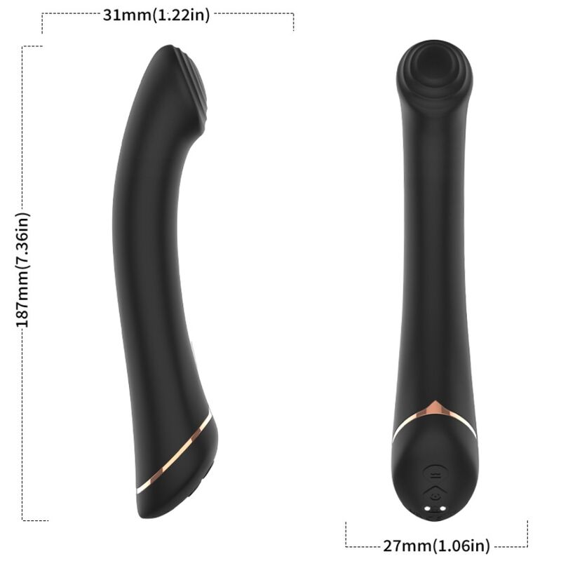 ARMONY - BLACK SILICONE FLAT HEAD VIBRATOR