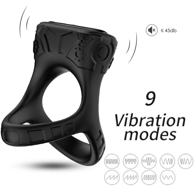 ARMONY - BLACK VIBRATING &amp; MULTI-POSITION RING