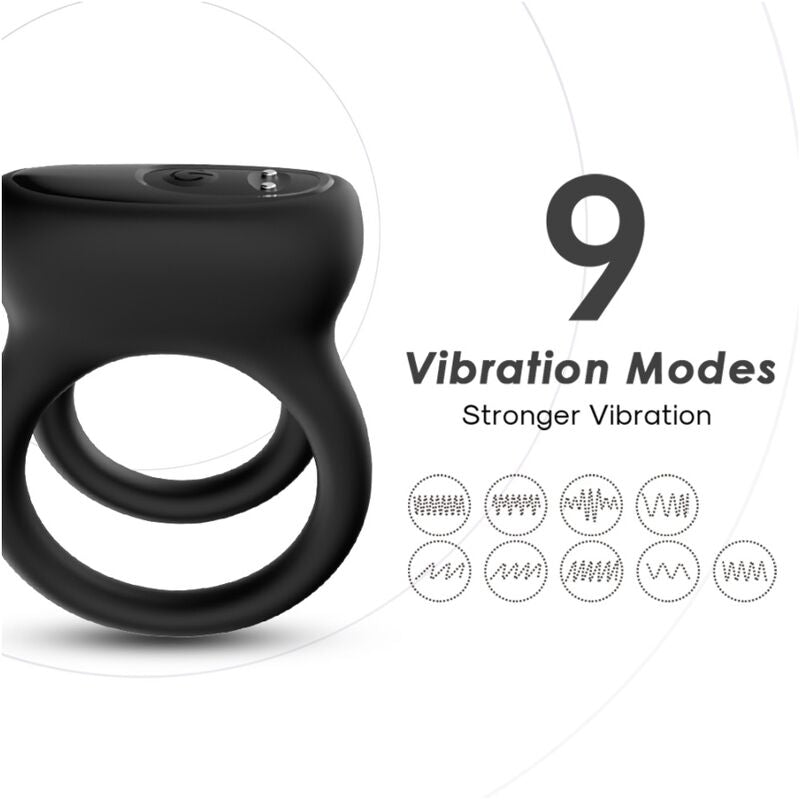 ARMONY - BLACK DOUBLE VIBRATING RING