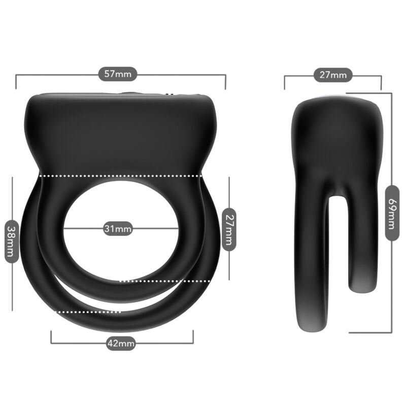 ARMONY - BLACK DOUBLE VIBRATING RING