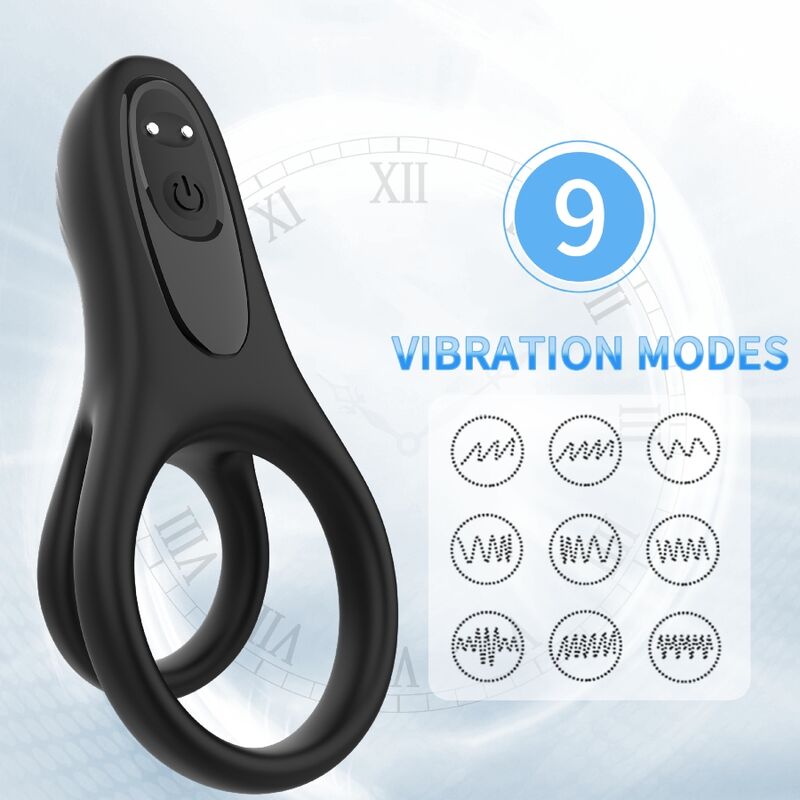 ARMONY - BLACK DOUBLE VIBRATING RING