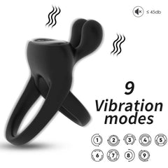 ARMONY - BLACK RABBIT VIBRATING RING