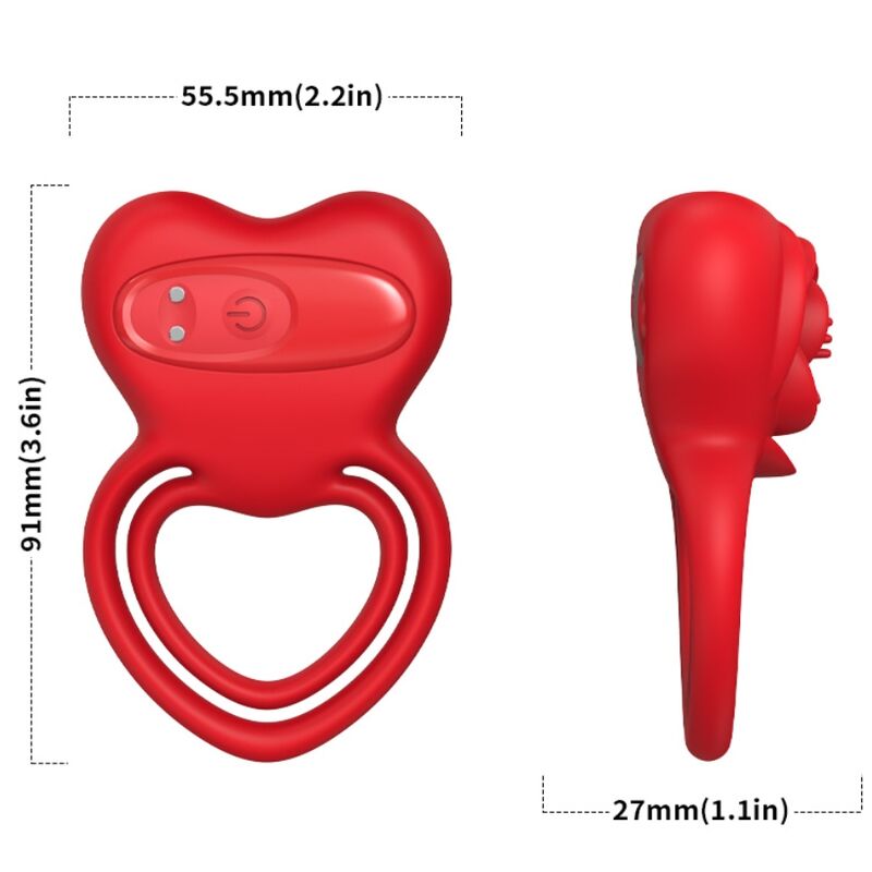 ARMONY - RED HEART VIBRATING RING