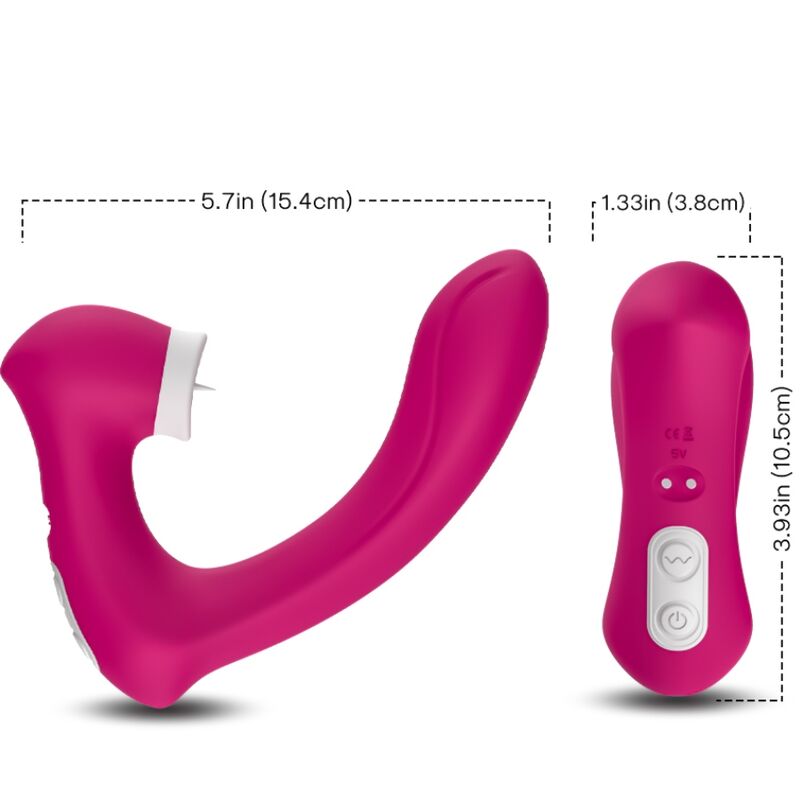 ARMONY - SECRETKISS CLITORIS TONGUE STIMULATOR &amp; FUCHSIA CURVED VIBRATOR