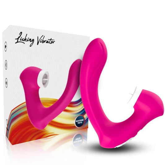 ARMONY - SECRETKISS CLITORIS TONGUE STIMULATOR &amp; FUCHSIA CURVED VIBRATOR