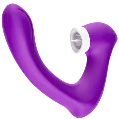 ARMONY - SECRETKISS CLITORIS TONGUE STIMULATOR &amp; VIOLET CURVED VIBRATOR