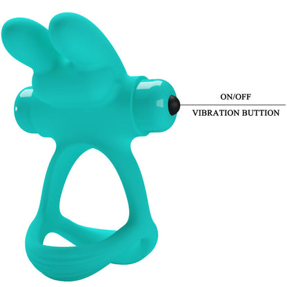 PRETTY LOVE - DANTE VIBRATING RING GREEN RABBIT