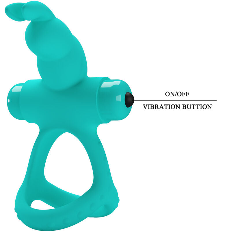 PRETTY LOVE - FIGGY VIBRATING RING GREEN RABBIT