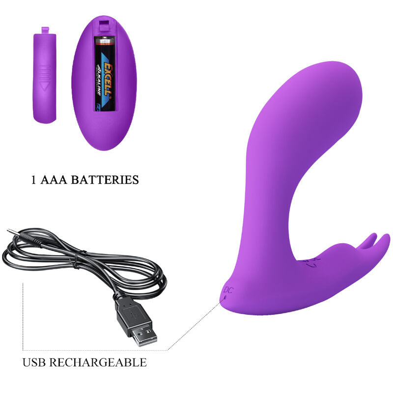 PRETTY LOVE - IDABELLE VIBRATION &amp; PULSATION REMOTE CONTROL VIOLET