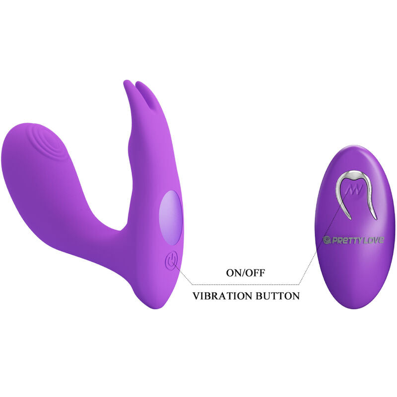 PRETTY LOVE - IDABELLE VIBRATION &amp; PULSATION REMOTE CONTROL VIOLET