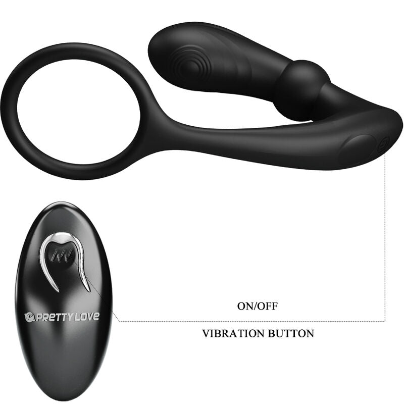 PRETTY LOVE - WARREN BLACK ANAL RING &amp; VIBRATOR