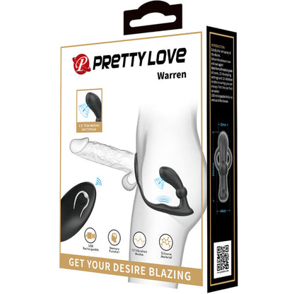 PRETTY LOVE - WARREN BLACK ANAL RING &amp; VIBRATOR