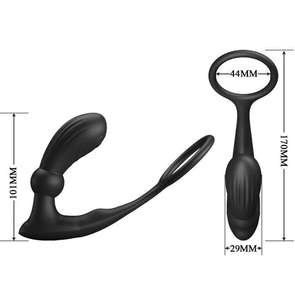 PRETTY LOVE - WARREN BLACK ANAL RING &amp; VIBRATOR