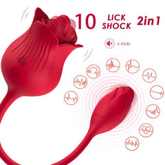 ARMONY - PINK VIBRATOR CLITORIS STIMULATOR WITH TAIL 10 MODES RED