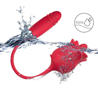 ARMONY - PINK 3 IN 1, STIMULATOR, SUCTION AND UP&amp;DOWN WITH RED TAIL