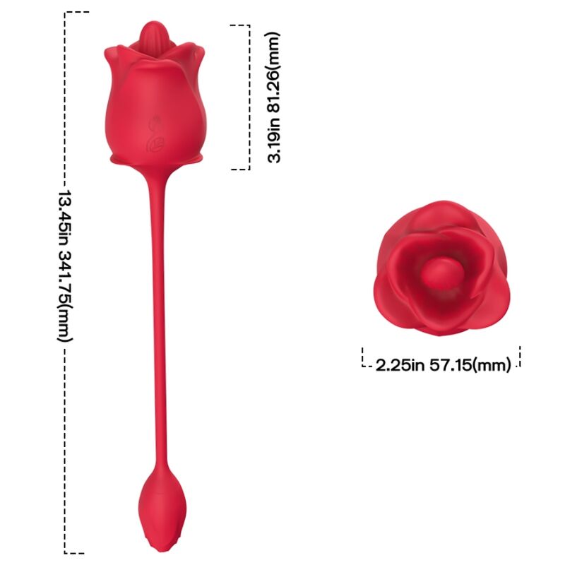 ARMONY - PINK 2 IN 1 SUCTION STIMULATOR &amp; VIBRATOR 10 MODES WITH RED TAIL