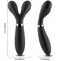 ARMONY - Y-WAND DOUBLE HEAD MASSAGER & VIBRATOR BLACK