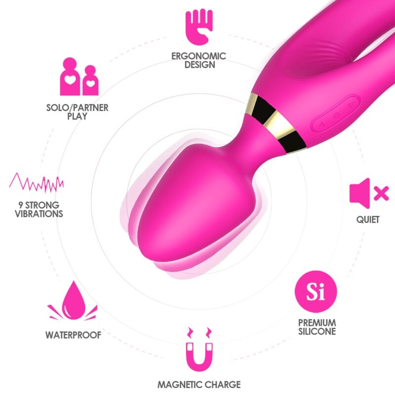 ARMONY - FUCSIA RABBIT MASSAGER &amp; VIBRATOR