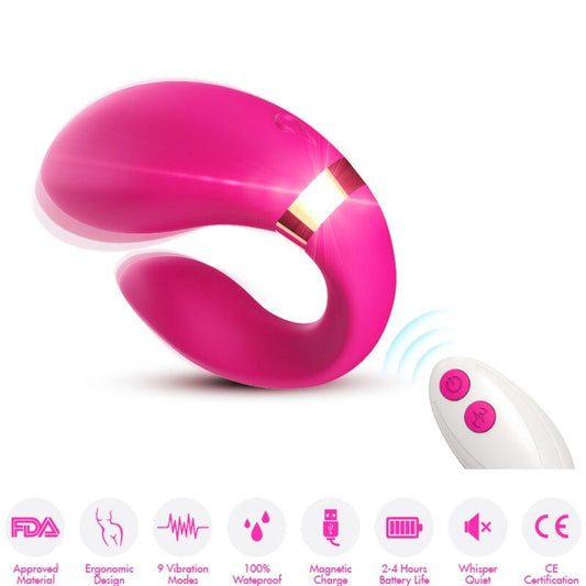 ARMONY - CRESCENT VIBRATOR COUPLE REMOTE CONTROL FUCHSIA