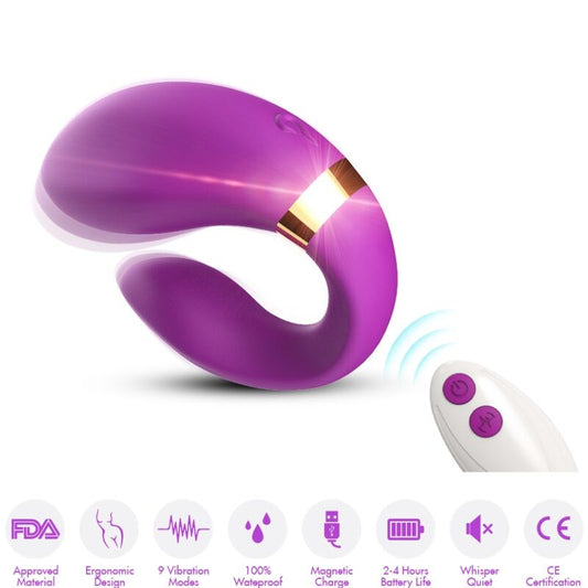 ARMONY - CRESCENT VIBRATOR COUPLE REMOTE CONTROL VIOLET