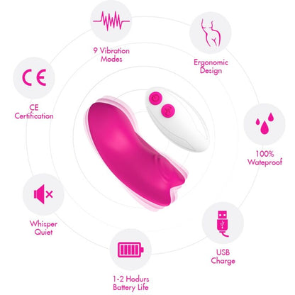 ARMONY - BUTTERFLY PANTIES VIBRATOR REMOTE CONTROL PINK