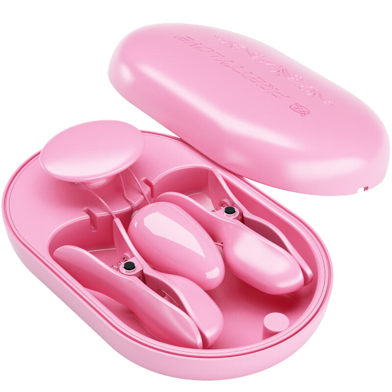 PRETTY LOVE - SURPRISE BOX PINK ELECTRO STIMULATION CLAMPS