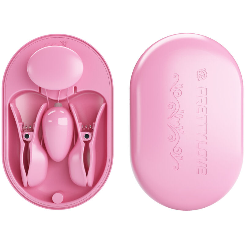 PRETTY LOVE - SURPRISE BOX PINK ELECTRO STIMULATION CLAMPS