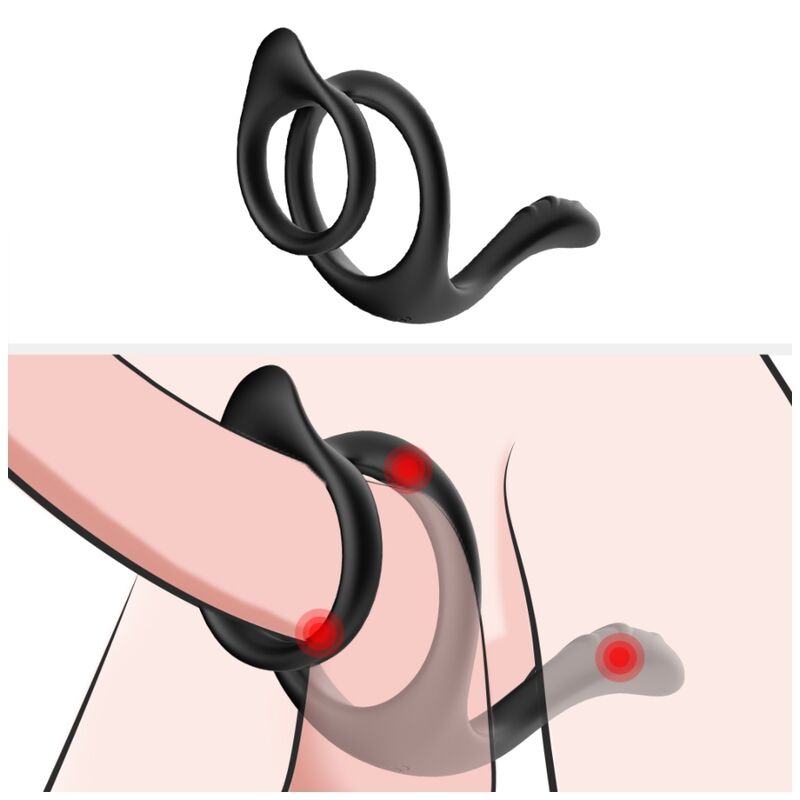 ARMONY - BLACK DOUBLE ANAL TAIL RING