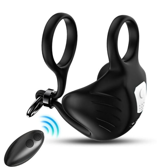 ARMONY - MANTA ANILLO VIBRADOR TESTICULOS CONTROL REMOTO NEGRO