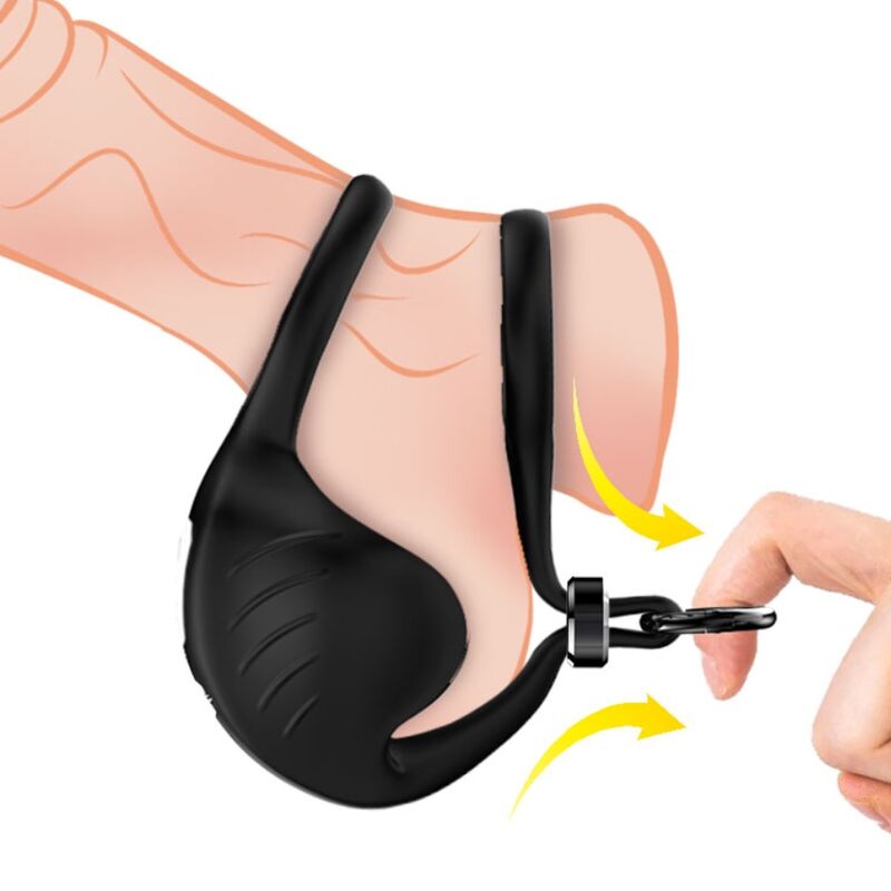 ARMONY - BLACK VIBRATING RING FOR TESTICLES