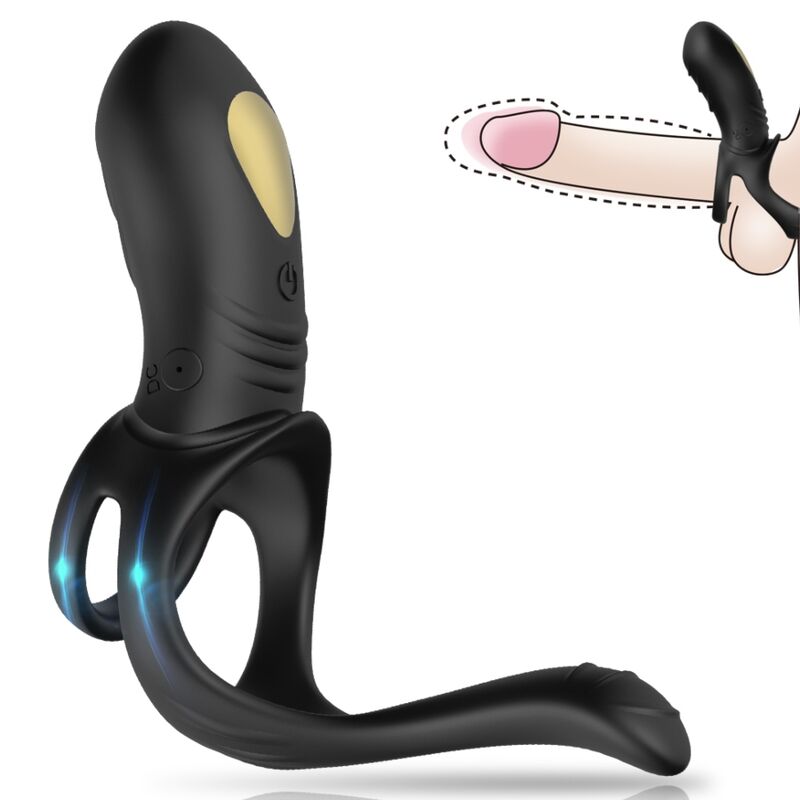 ARMONY - JOY JUMPER VIBRATING RING FOR COUPLES &amp; REMOTE CONTROL ANAL PLUG BLACK