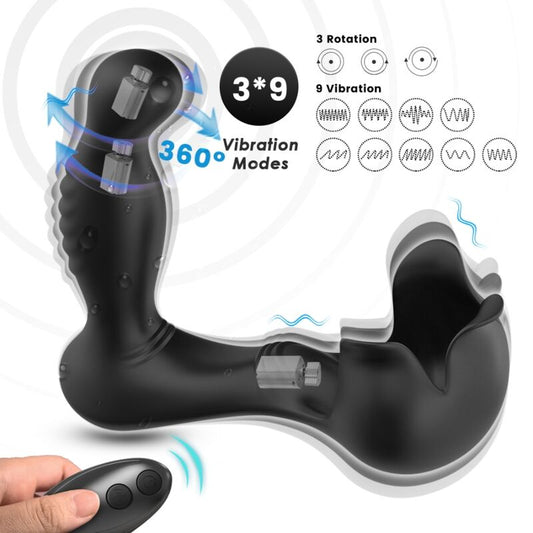 ARMONY - SURROUND ANAL VIBRATOR &amp; TESTICLE STIMULATOR REMOTE CONTROL BLACK