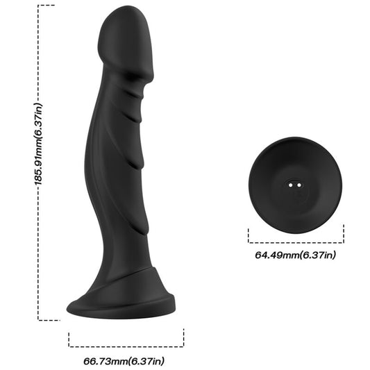 ARMONY - VIBRATING DILDO &amp; ANAL PLUG REMOTE CONTROL BLACK