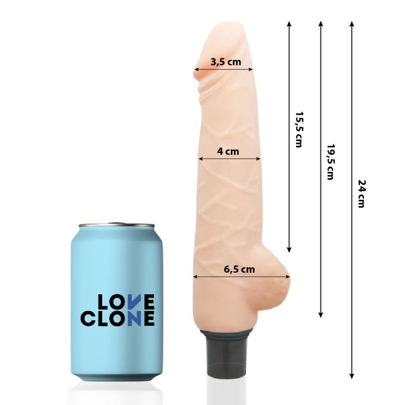 LOVECLONE - HARALD SELF LUBRICATION VIBRATOR 24 CM -OR- 4 CM