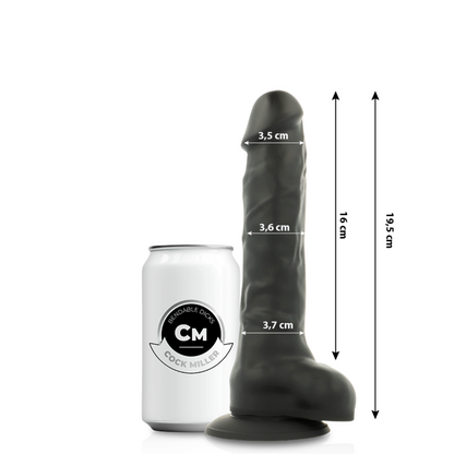 COCK MILLER - JOINTABLE DENSITY COCKSIL SILICONE BLACK 19.5 CM