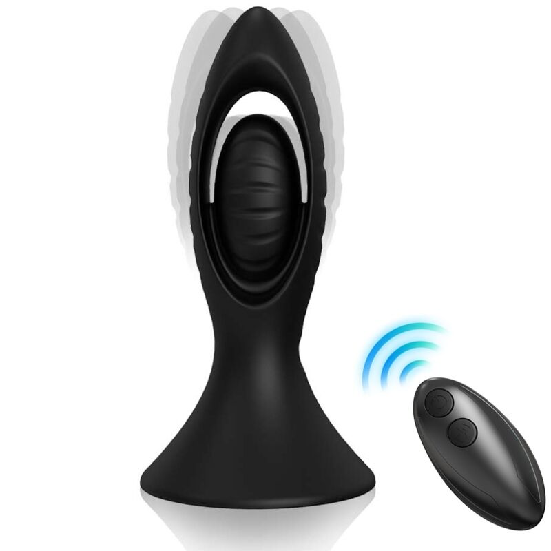 ARMONY - BLACK SILICONE VIBRATOR &amp; ANAL PLUG