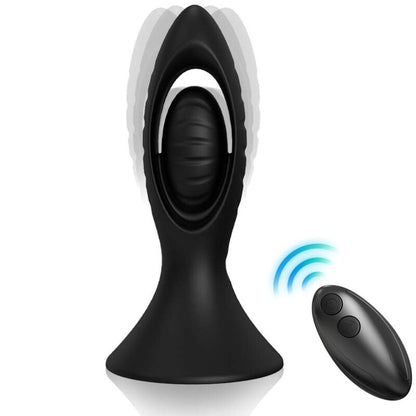 ARMONY - BLACK SILICONE VIBRATOR &amp; ANAL PLUG