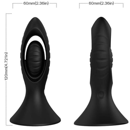 ARMONY - BLACK SILICONE VIBRATOR &amp; ANAL PLUG